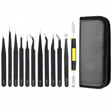Set 12 pensete antistatice ESD pentru electronisti, Bitmi 10036
