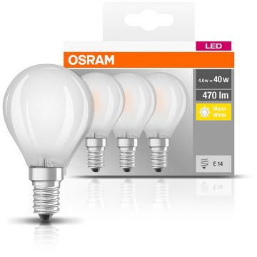 Set 3 becuri LED Mat 4W E14 P40 2700K lumia calda 470 lumeni A++ Set 3 becuri LED Mat 4W E14 P40 2700K lumia calda 470 lumeni A++
