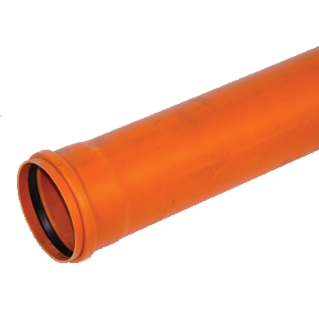 Teava PVC SN4 Valplast, canalizare exterioara, cu mufa si garnitura, diametru 110 mm, 2 m