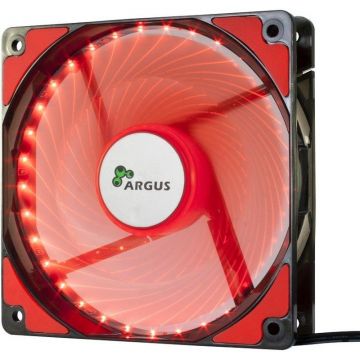 Ventilator Argus L-12025 120mm Red LED