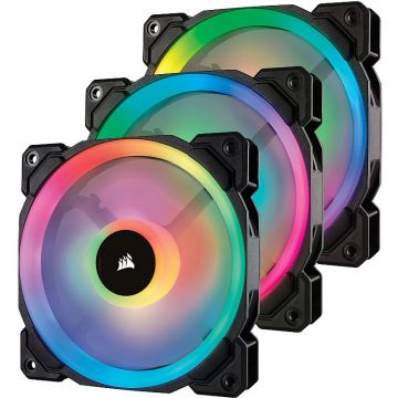 Ventilator pentru carcasa LL120 RGB LED Static Pressure 120mm Three Fan Pack