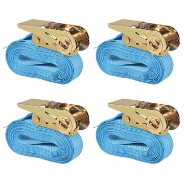 Chingi fixare cu clichet 4 buc 08 tone 6 m x 25 mm albastru