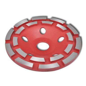 Disc diamantat dublu tip ceașcă pentru șlefuire beton 180 mm