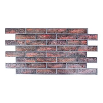 Panou decorativ, PVC, model caramida3D, maro ars, 96x48.5 cm