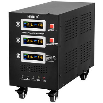 Stabilizator Servomotor Trifazat 10KVA PROAVR-10K Negru