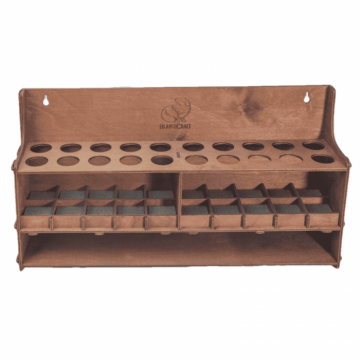 Suport pentru 20 cutite de cioplit in lemn BeaverCraft TH20 Dark