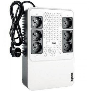 UPS Multiplug 600VA Black White