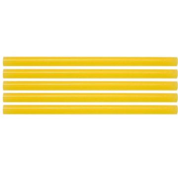 Baton silicon pentru pistol lipit, galben, 24 buc, 7x100 mm