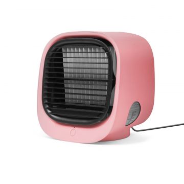 Bewello - Mini-ventilator portabil cu functie de racire - USB - Roz