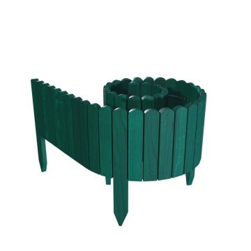 Gard de gradina decorativ din lemn, verde,200x30 cm