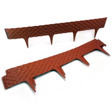Gard pentru gradina din plastic flexibil, set 3 buc,800x100/200 mm, 2.40 m