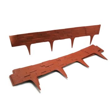 Palisada/bordura pentru gradina, plastic flexibil, set 3 buc,79x9.5/20 cm, 2.37 m