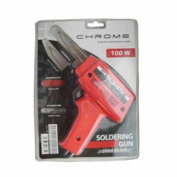 Pistol de lipit, 100W in blister, CHROME