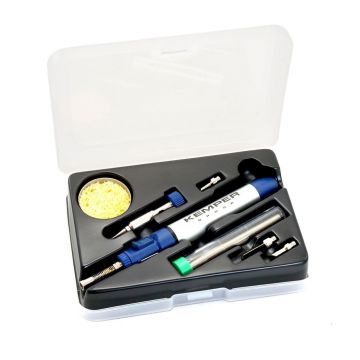 Pistol de lipit cu gaz, set 7 piese, Kemper