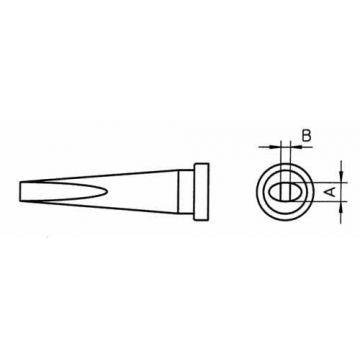 Varf ciocan de lipit tip dalta 1.2 mm, Weller