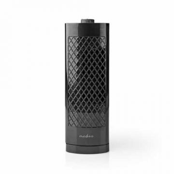 Ventilator de birou Nedis, inaltime 30 cm, 3 viteze, oscilare, negru