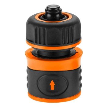 Cupla rapida, cu stop, bimaterial, 1/2