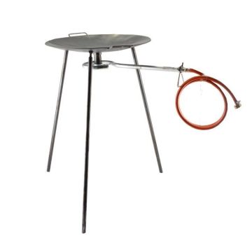 Disc pentru gratar, metalic, cu arzator, picioare, 60.5x79 cm, Perfect Home