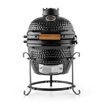 Gratar gradina, grillrotund, ceramic, cu capac, 35x40.5x55 cm, KamadoEgg13