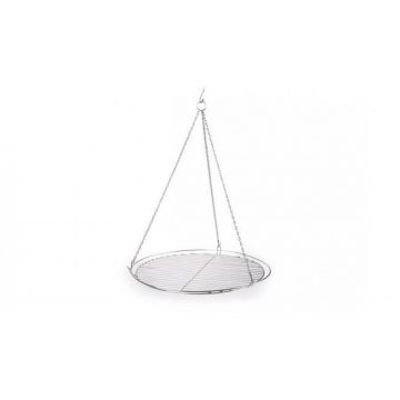 Grilaj, grill, pentru gratar, rotund, cu lant, 50 cm, Perfect Home