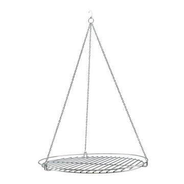 Grilaj, grill, pentru gratar, rotund, cu lant, 60 cm, Perfect Home