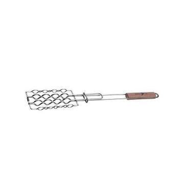 Prajitor pentrupaine, gratar, cromat, maner lemn, 8x17/53.5 cm