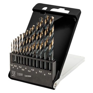 Set 13 burghie pentrumetal,HSS, 1.5-6.5 mm, Graphite