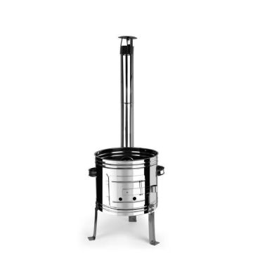 Soba pentru ceaun/tuci, inox, burlan, cot, 42 cm, Perfect Home