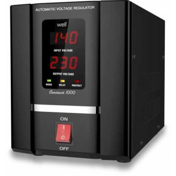 Stabilizator automat de tensiune cu servo motor 1000VA, Well