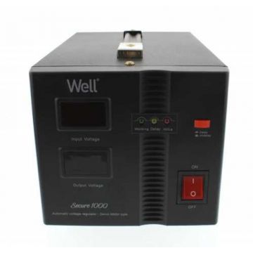 Stabilizator automat de tensiune cu servo motor Secure 1000VA, Well