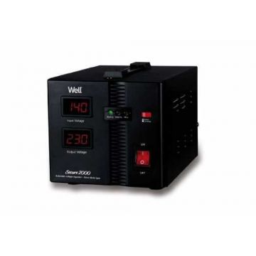 Stabilizator automat de tensiune cu servo motor Secure 2000VA, Well