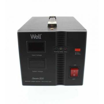 Stabilizator automat de tensiune cu servo motor Secure 500VA, Well