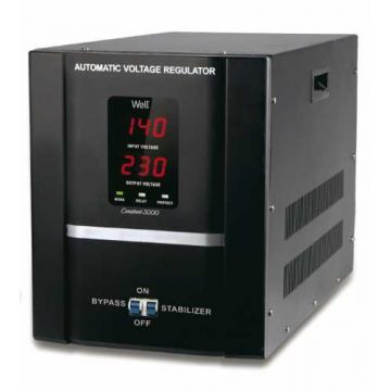 Stabilizator automat de tensiune Well Constant 3000VA cu servo motor