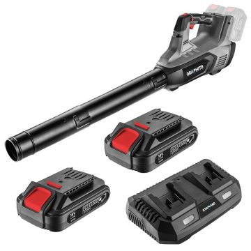Suflanta frunze, cu 2 acumulatori 2 Ah, incarcator 2x18V Li-ion,Graphite Energy