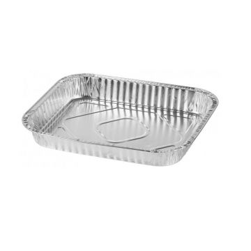 Tava aluminiu de unica folosinta, dreptunghiulara, pentru copt, set 3 buc, 32x26x4.5cm, Magic Home