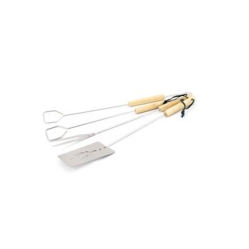 Ustensile pentru barbecue, grill, gratar,otel cromat, set 3 piese, 35.5 cm