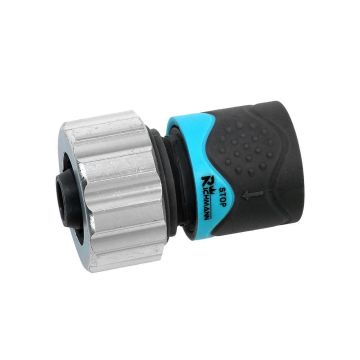 Cupla rapida, cu stop, ABS+ aluminiu, 3/4