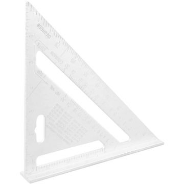 Echer tamplar/dulgher, aluminiu, triunghiular, cu picior, 180x4mm, Richmann