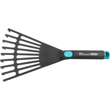 Grebla mini, pentru gradina,fibra de sticla,9 dinti, 18x35 cm, Richmann