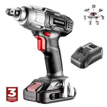 Masina de insurubat, de impact, cuacumulator 2 Ah,incarcator 18 V Li-ion, 180 Nm,1/2