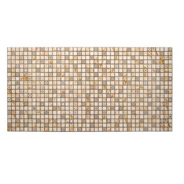 Panou decorativ, PVC, model mozaic, nuante portocaliu murdar, 96x48.5 cm
