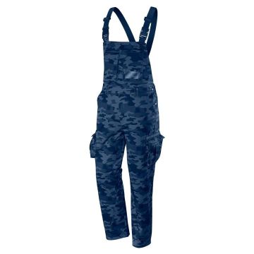 Pantaloni de lucru cu pieptar, salopeta, model Camo Navy, marimea XXL/56, NEO