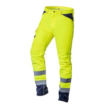 Pantaloni de lucru slim fit, reflectorizanti, model Visibility, marimea L/52, NEO