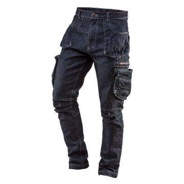 Pantaloni de lucru tip blugi cu 5 buzunare, model Denim, marimea XL/54, NEO
