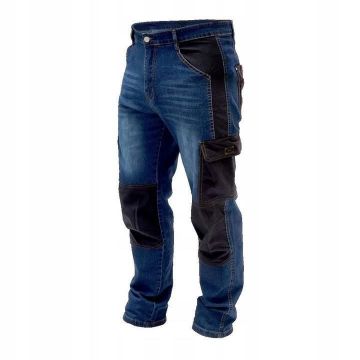 Pantaloni de lucru tip blugi, slim fit, model Denim, marimea XL/56, Dedra