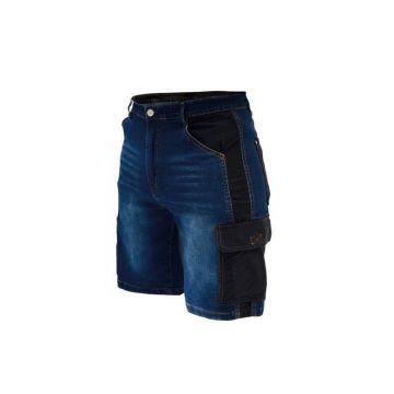 Pantaloni scurti de lucru tip blugi, slim fit, model Denim, marimea XL/56, Dedra