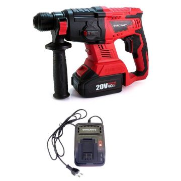 Rotopercutor, SDS Plus, cu acumulator 4 Ah, incarcator 20V Li-ion, motorfara perii, Worcraft