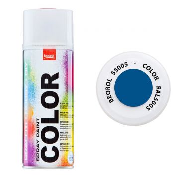 Vopsea spray acrilic, albastru, RAL5005, 400 ml, Beorol