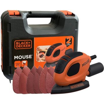 Black&Decker compact mouse BEW230K-QS, delta sander (orange/black, 55 watts, case)