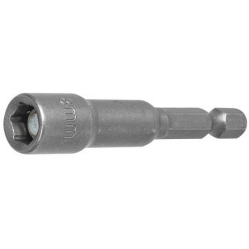 Cap tubular lung, magnetic, pentru masina insurubat, 1/4